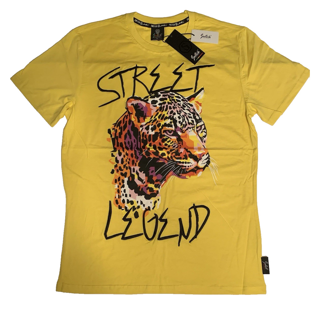 Switch Remarkable Men's LG Street Legend Jaguar Graphic Print T-Shirt MSRP $50